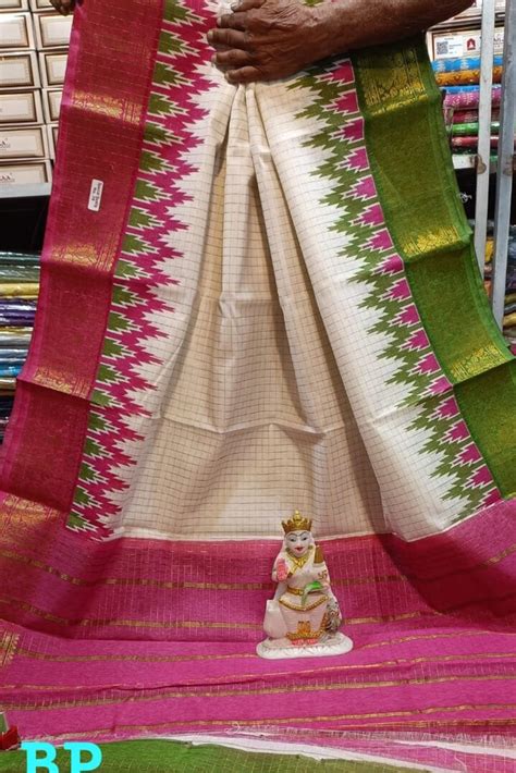 Madurai Sungudi Pure Cotton Sarees With Zari Checks All Over Multi