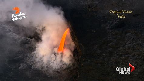 Hawaii’s spectacular ‘fire hose’ lava flow flares up once again ...