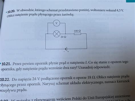 W Obwodzie Kt Rego Schemat Przedstawiono Poni Ej Woltomierz Wskaza