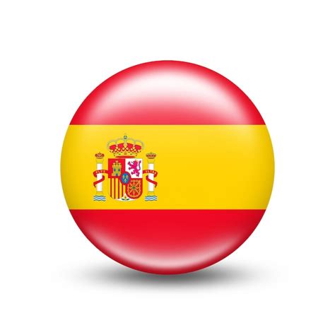 Premium Photo Spain Country Flag In Sphere With White Shadow