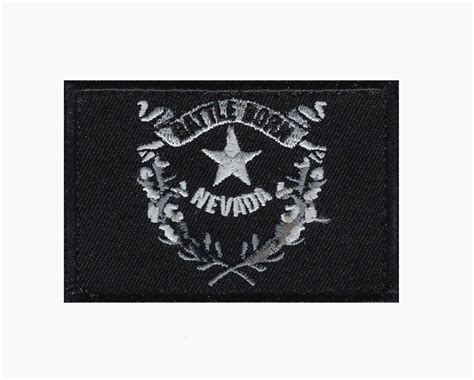 Nevada State Flag Battle Born Patch (Embroidered Hook) (Black) – MILTACUSA