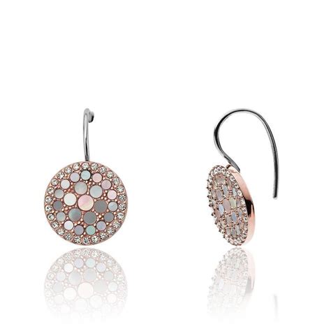 Boucles D Oreilles Disque Val Mosaic Jf Fossil Ocarat