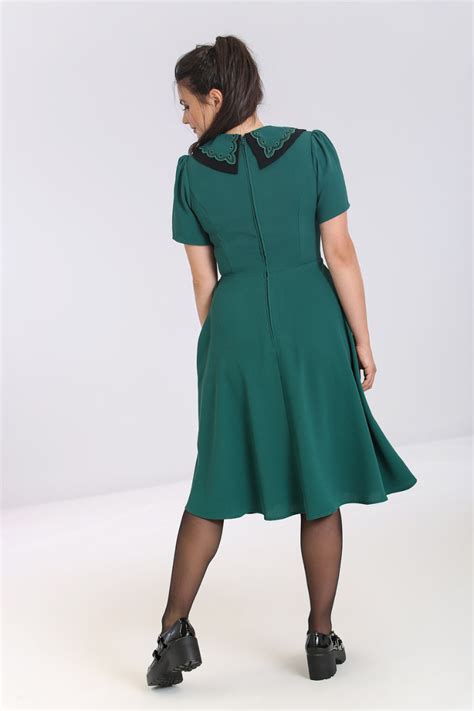 Robe Hell Bunny R Tro S S Pin Up Rockabilly Emily Vert