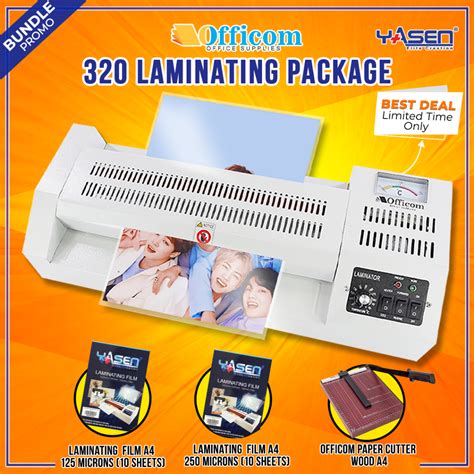 Officom A3 A4 Size Laminator 320 Hot Cold Reverse 220V Laminating