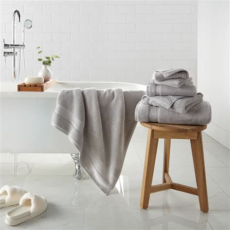 Welhome Hygrocotton Piece Solid Towel Set Harbor Mist Gray