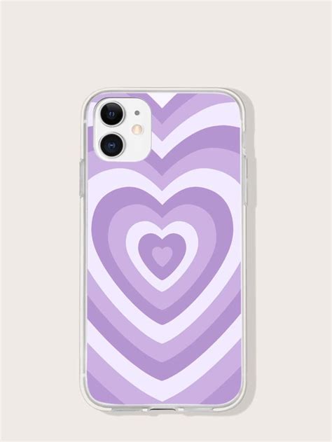 Heart Print Iphone Case Shein Usa In 2021 Kawaii Phone Case Iphone