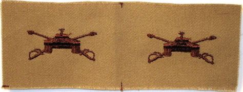 Us Army Officer Armor Badge Insignia Pair Desert Khaki Fatigue Uniform