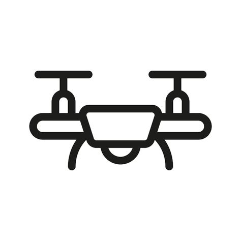 Icône Drone Symbole Quadricoptère Quadrocoptère Icône Hélicoptère