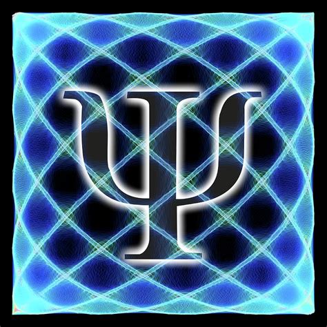 Psi Symbol And Artwork Of A Wavefunction Photograph by Alfred Pasieka