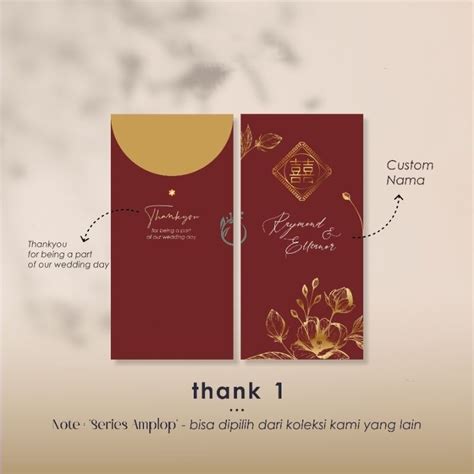 Thank Series Custom Nama Amplop Terima Kasih Amplop Angpao