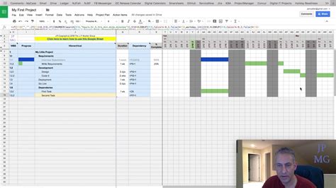 Google Sheets Project Plan Template