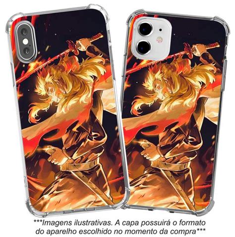 Capinha Capa Para Celular Samsung Galaxy S22 S22 Plus S22 Ultra Demon Slayer Rengoku Anime Dms5