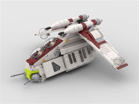 LEGO MOC Republic Gunship, Clone Wars Version (Simple Doors Mod) by Eolingan | Rebrickable ...