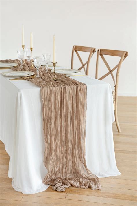 Rustic Gauze Cheesecloth Table Runner W X Ft Colors Table