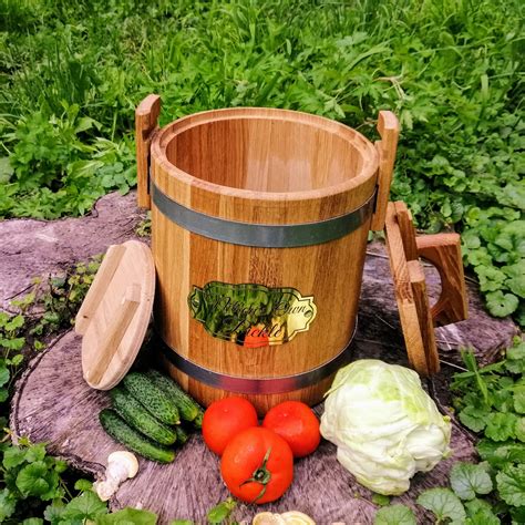 Personalized Pickle Oak Barrel 3L 5L 10L 15L Wood Vat With A Etsy Canada