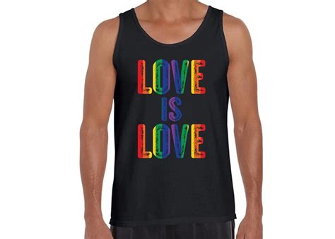 Love Is Love Tank Top Gay Pride Tank Tops For Men Rainbow Flag Etsy