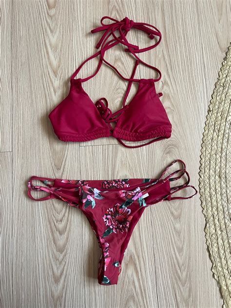 Wine Red Bikini On Carousell