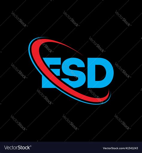 Esd logo letter design Royalty Free Vector Image