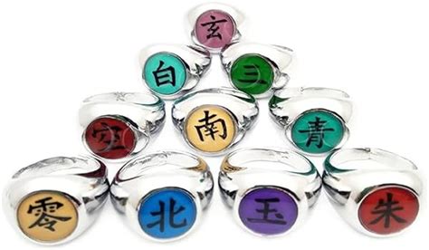 I3C Akatsuki Rings, Anime Accessories For Cosplay Itachi Uchiha Pain ...