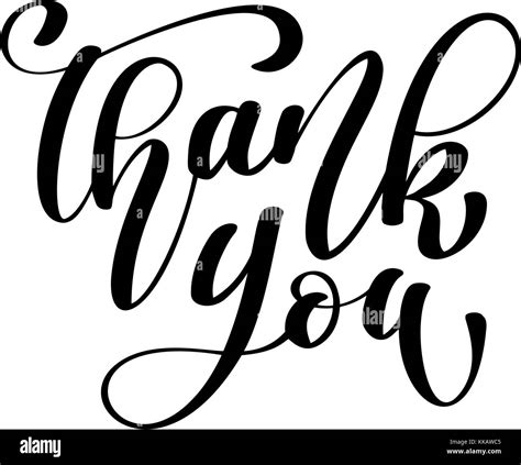 Thank You Handwritten Inscription Hand Drawn Lettering Thank You