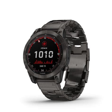 Garmin Fenix Sapphire Solar Mm Carbon Grey Dlc Titanium Vented