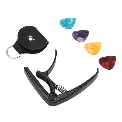 Cejilla para guitarra, Cejilla para guitarra con resorte fuerte, púas