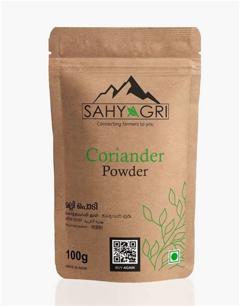 Dried Green G Sahyagri Coriander Powder For Cooking At Pouch