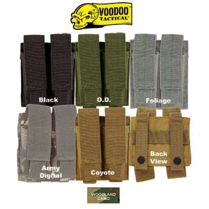 VooDoo Tactical Double Pistol Magazine Pouch Combat Sport Supply