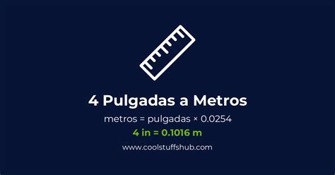 Convertir 4 pulgadas a metros conversión de 4 in a m