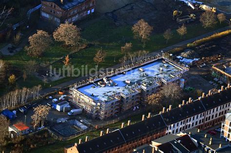 Leipzig Von Oben Baustelle Zum Neubau Eines Wohnhauses An Der