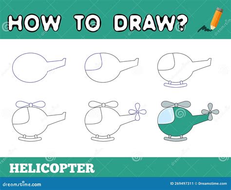 Cómo Dibujar El Tutorial De Dibujo Paso a Paso Del Helicóptero Para