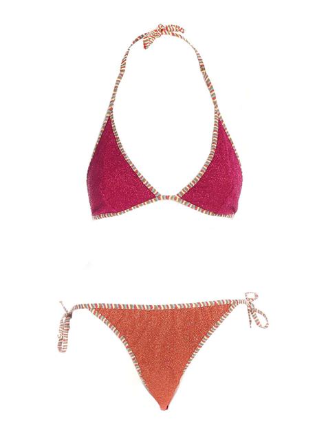 Bikinis M Missoni Lam Bikini In Fuchsia And Bronze Dp J Dl