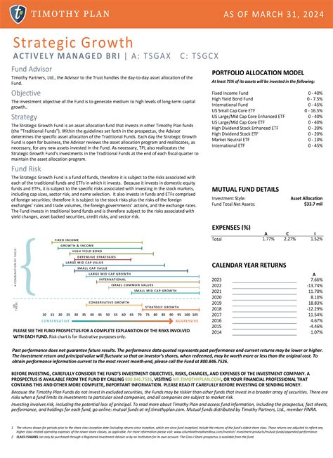 Timothy Plan® | Performance of the Funds