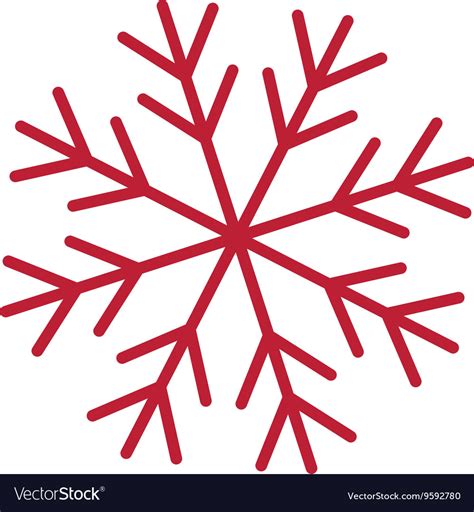 Red snowflake winter design graphic Royalty Free Vector