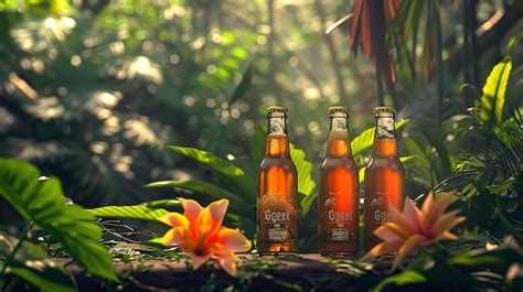 Premium Vector 3d Fruit Beer Or Tequila Sunrise Ad Template