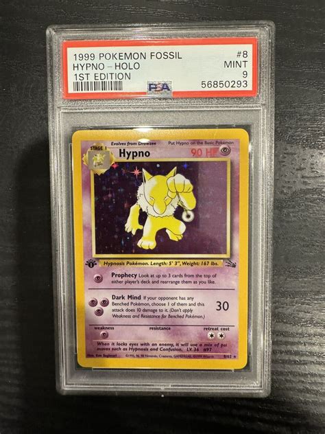 Yahooオークション Psa 9 Mint Hypno 1st Edition Fossil Set Holo