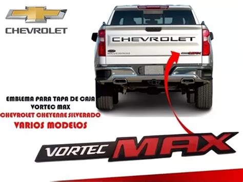 Emblema Para Tapa Vortec Max Chevrolet Cheyenne Silverado Envío gratis