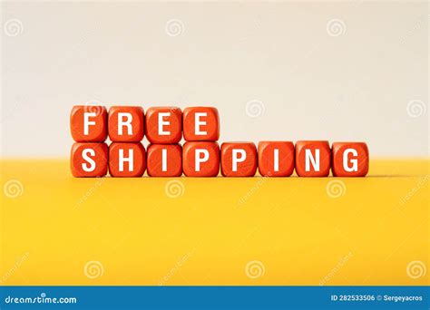 Free Shipping Word Concept On Building Blocks Text Stock Photo