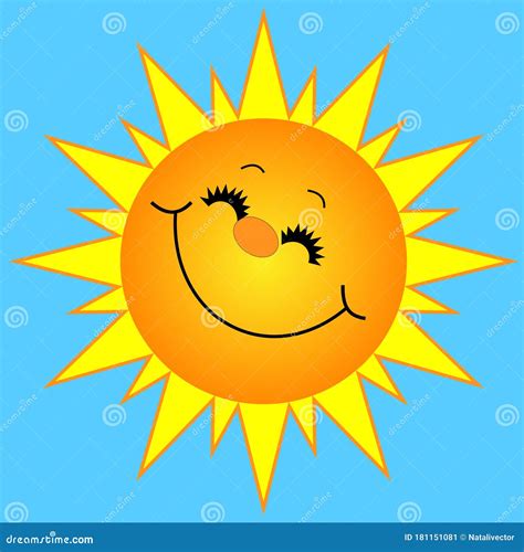 Imagen De Un Sol Sonriente Estilizado Ilustraci N Del Vector