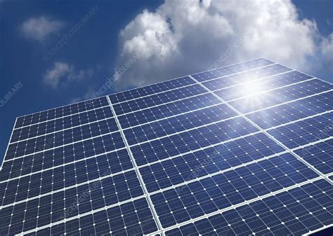 Solar Panels In The Sun Stock Image C051 0431 Science Photo Library