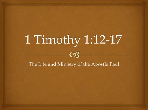 Ppt 1 Timothy 112 17 Powerpoint Presentation Free Download Id2182426