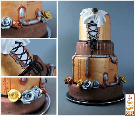 Gateau De Mariage Steampunk Wedding Cake Steampunk Par Paint Cakes