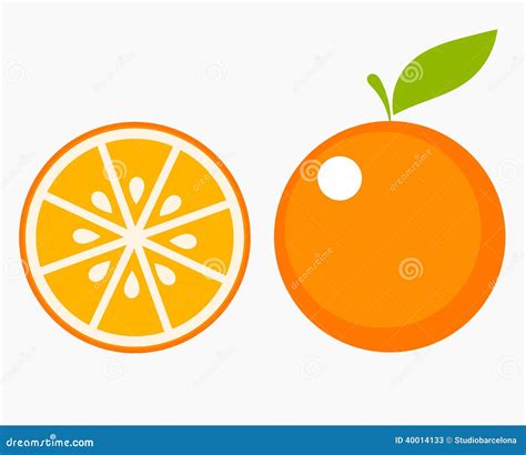 Orange Fruit Slice Stock Vector Illustration Of Orange 40014133