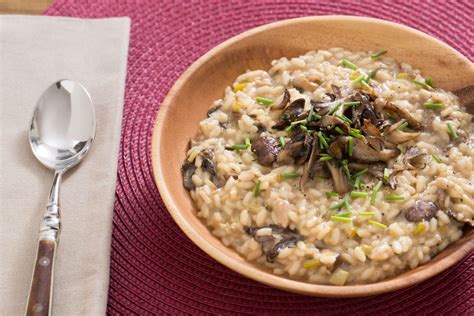 Mixed Mushroom Risotto With Porcini Broth Leek And Chives Recipe