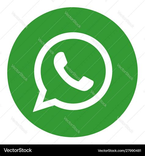 whatsapp logo icon royalty  vector image vectorstock