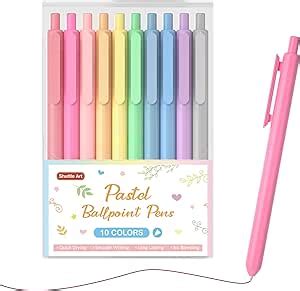 Amazon Shuttle Art Ballpoint Pens Pack Pastel Retractable