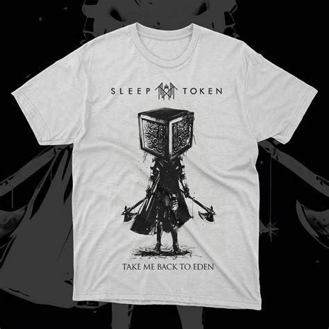 Camiseta Sleep Token Take Me Back To The Eden V2 Branca Escorrega O Preço