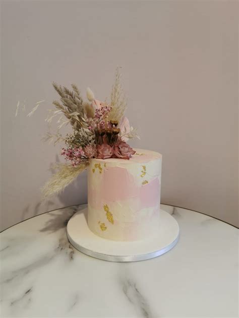 Droogbloemen Creme Taart Enjoy Cakes