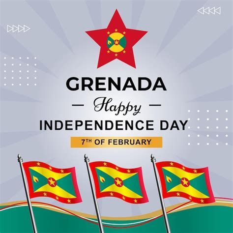 Premium Vector | Grenada Flag for Independence Day Background