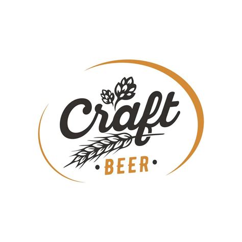 Craft beer logo- vector illustration of hops, emblem design on white background. 7214988 Vector ...